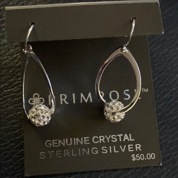 Primrose crystal genuine. Sterling silver. Approx 1 1/2 inches long. NWT. - Picture 1 of 3